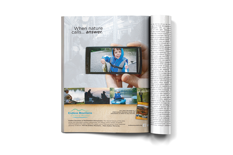 Endless Mountains Travel Campaign Print Ad