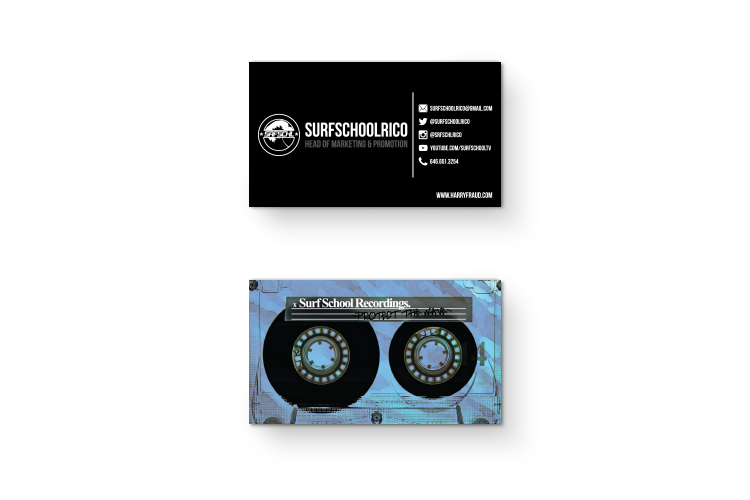 Surf School Records Business Cards