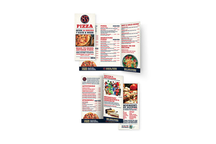 83 Diner Pizza Menu