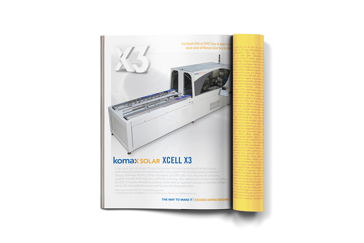 Komax Solar X3 Print Ad